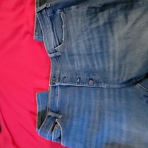 Lauren Conrad High Rise Skinny Ankle, 20w, medium light wash, 4 button up